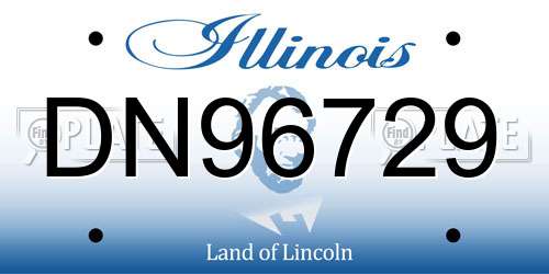 DN96729 Illinois License Plate
