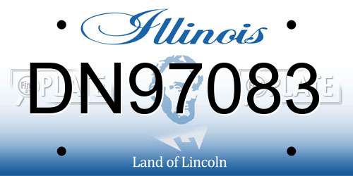 DN97083 Illinois License Plate