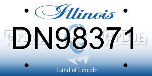 DN98371 Illinois License Plate