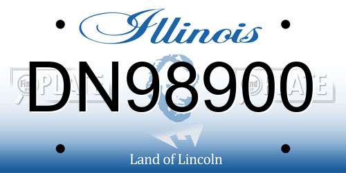 DN98900 Illinois License Plate
