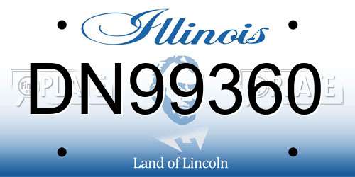 DN99360 Illinois License Plate