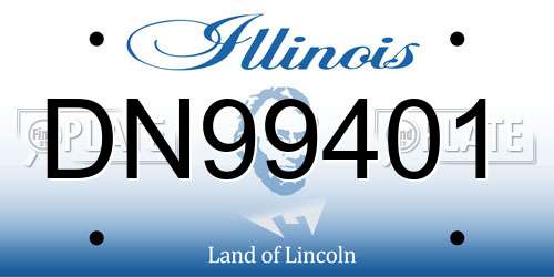 DN99401 Illinois License Plate