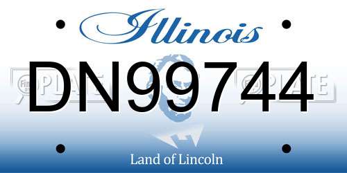 DN99744 Illinois License Plate