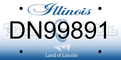 DN99891 Illinois License Plate