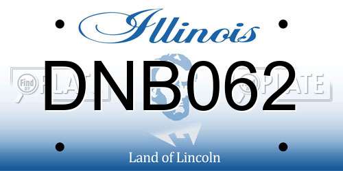 DNB062 Illinois License Plate