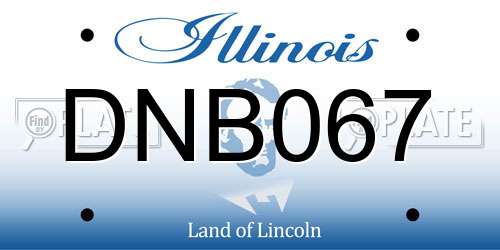 DNB067 Illinois License Plate