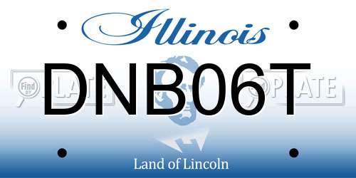 DNB06T Illinois License Plate