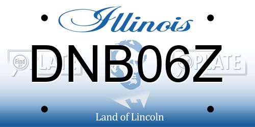 DNB06Z Illinois License Plate