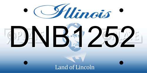 DNB1252 Illinois License Plate