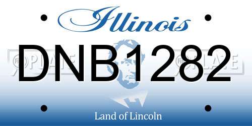 DNB1282 Illinois License Plate