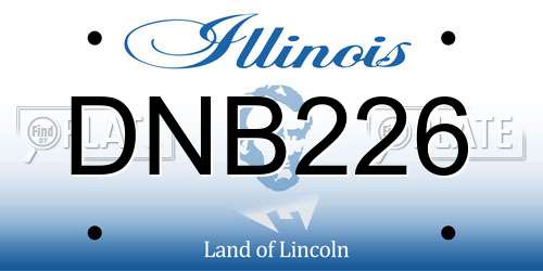 DNB226 Illinois License Plate