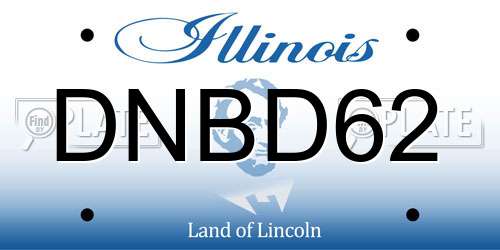 DNBD62 Illinois License Plate