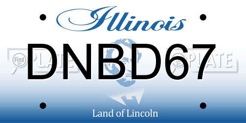 DNBD67 Illinois License Plate