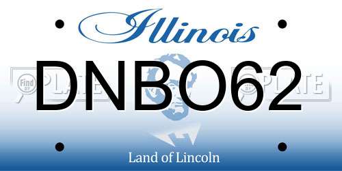 DNBO62 Illinois License Plate
