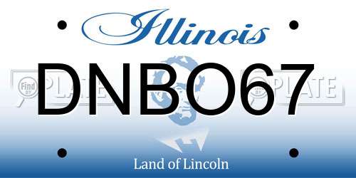 DNBO67 Illinois License Plate
