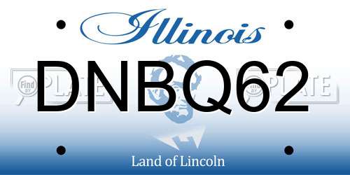 DNBQ62 Illinois License Plate