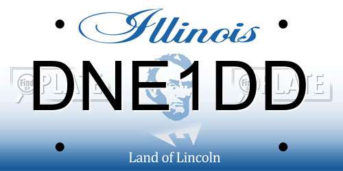 DNE1DD Illinois License Plate