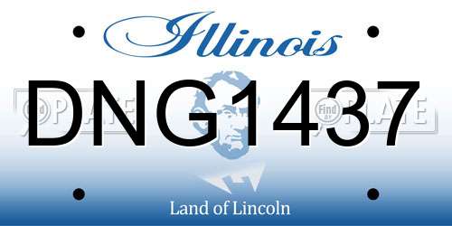 DNG1437 Illinois License Plate