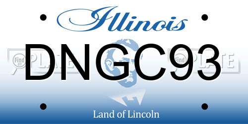 DNGC93 Illinois License Plate