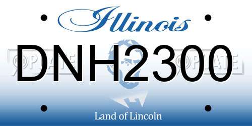 DNH2300 Illinois License Plate