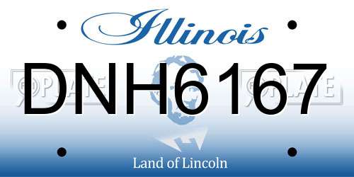 DNH6167 Illinois License Plate