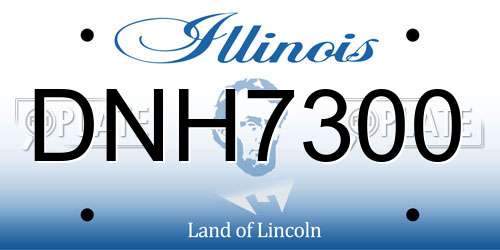 DNH7300 Illinois License Plate