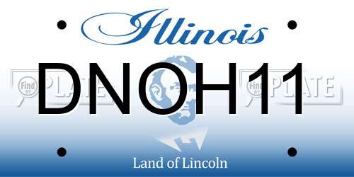 DNOH11 Illinois License Plate