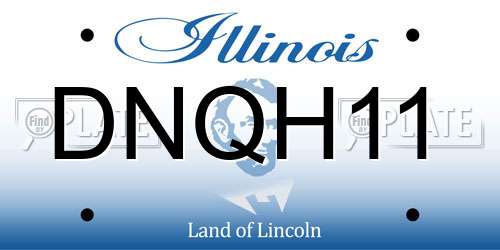 DNQH11 Illinois License Plate