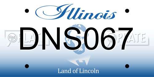 DNS067 Illinois License Plate