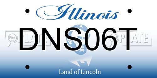 DNS06T Illinois License Plate