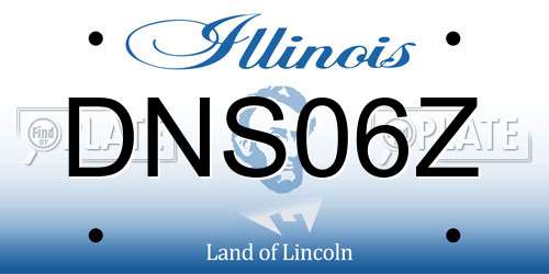 DNS06Z Illinois License Plate