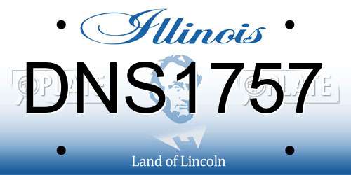 DNS1757 Illinois License Plate