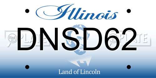 DNSD62 Illinois License Plate
