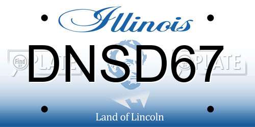 DNSD67 Illinois License Plate