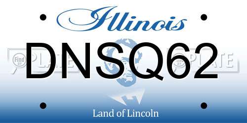 DNSQ62 Illinois License Plate