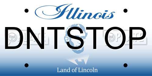DNTSTOP Illinois License Plate