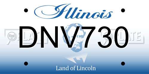 DNV730 Illinois License Plate