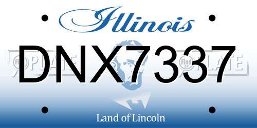 DNX7337 Illinois License Plate
