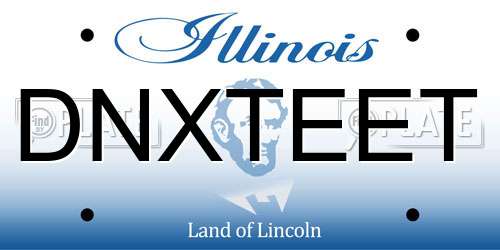 DNXTEET Illinois License Plate