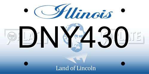 DNY430 Illinois License Plate