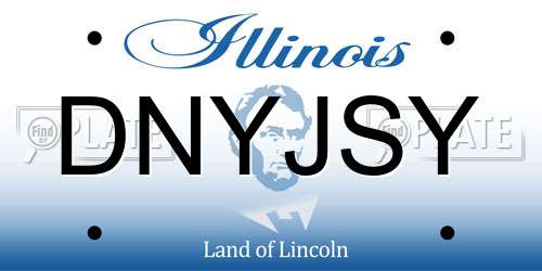 DNYJSY Illinois License Plate