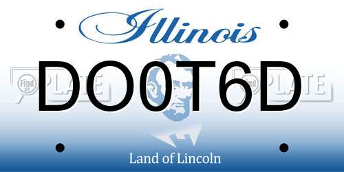 DO0T6D Illinois License Plate