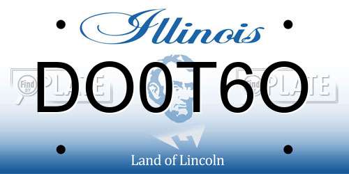 DO0T6O Illinois License Plate