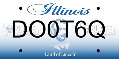 DO0T6Q Illinois License Plate