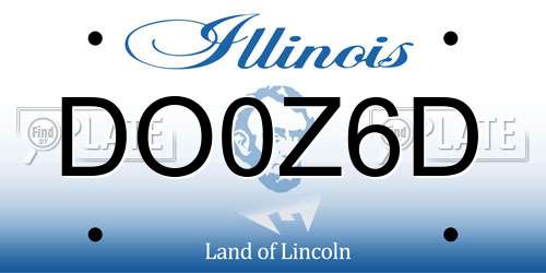 DO0Z6D Illinois License Plate