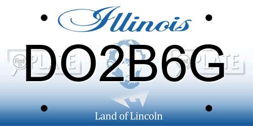 DO2B6G Illinois License Plate