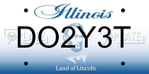 DO2Y3T Illinois License Plate