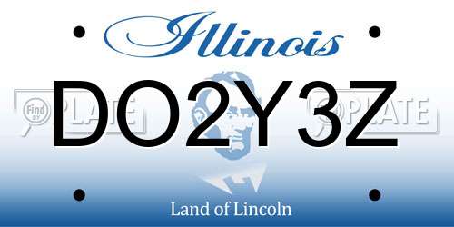 DO2Y3Z Illinois License Plate