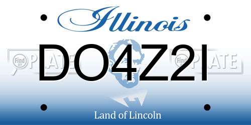 DO4Z2I Illinois License Plate