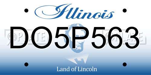 DO5P563 Illinois License Plate